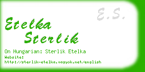etelka sterlik business card